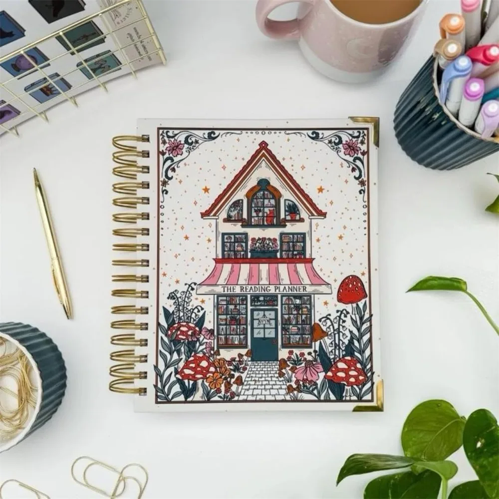 Обучающий планировщик чтения для любителей книг 12, ежемесячный журнал и обзор без даты, трекер для книг, журнал для любителей учебы, отслеживающие отзывы
