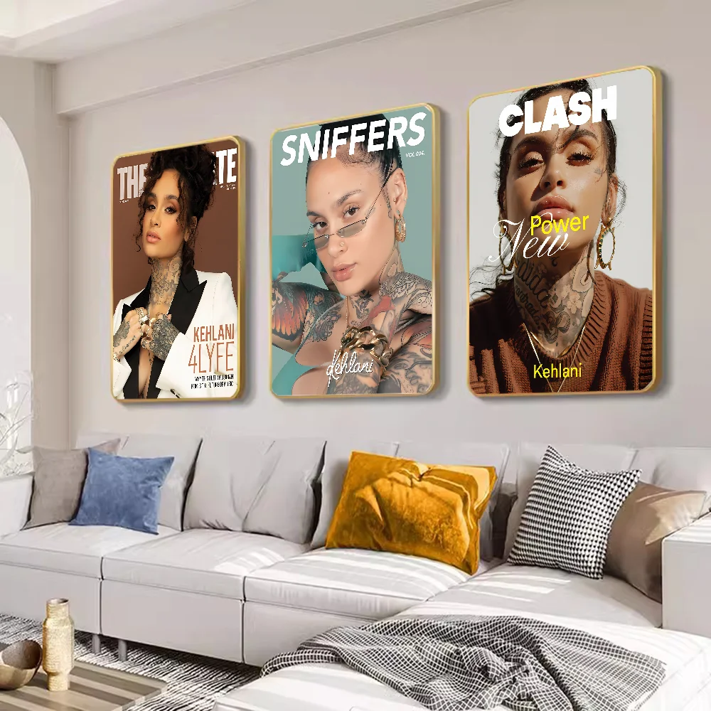K-kehlani Sänger Poster klebrige HD-Qualität Wand kunst Retro-Poster für zu Hause Kawaii Raum dekor