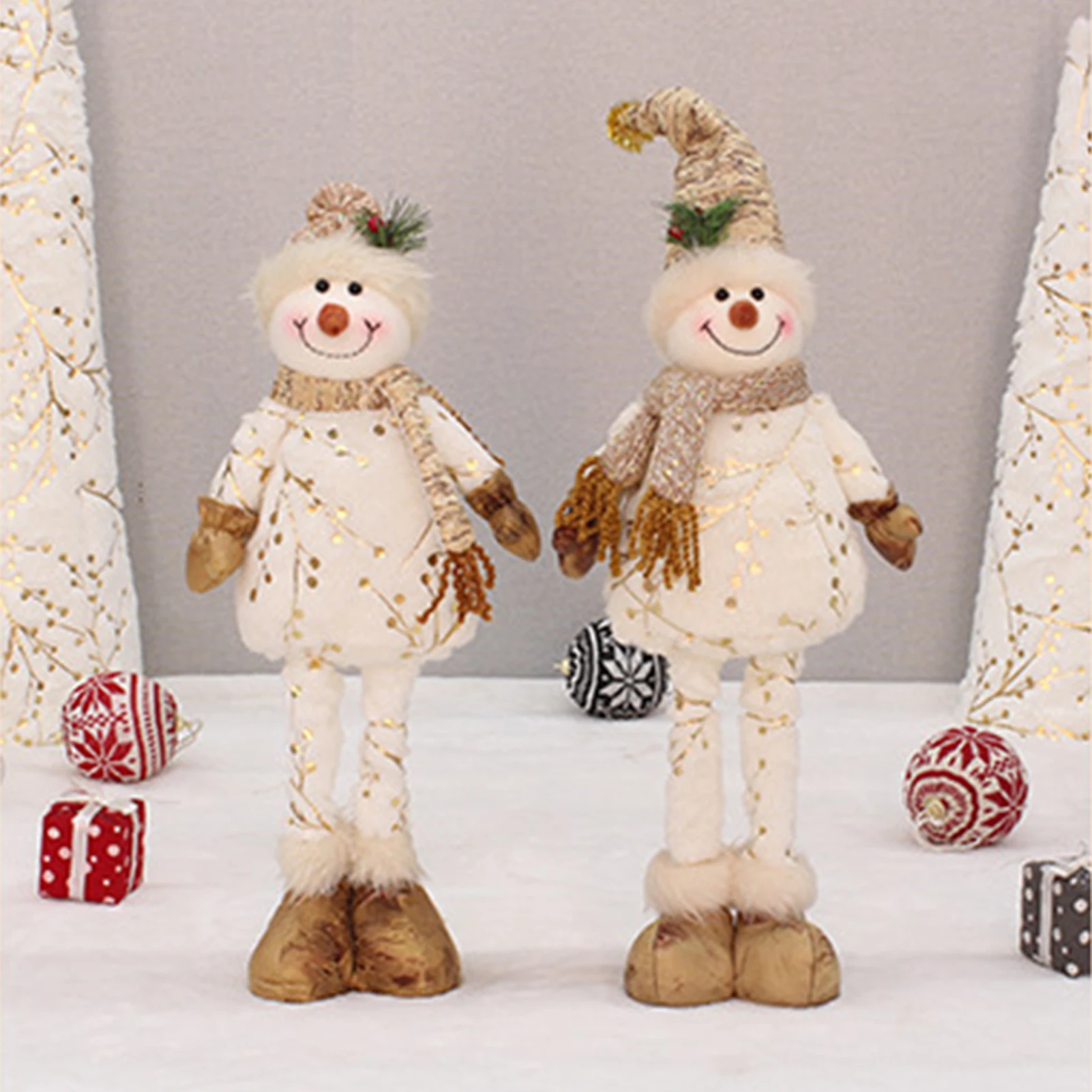 Christmas Snowman Plush Toys Full of Warm Atmosphere Stuffed Toy for Family Friend Neighbor Gifts