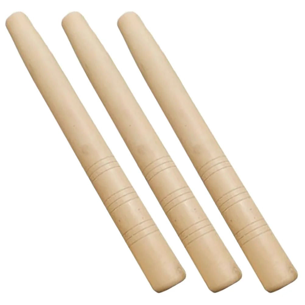 3 Pcs Wood Tool Handle Garden Accessories Hoe Handles Wooden Replacement