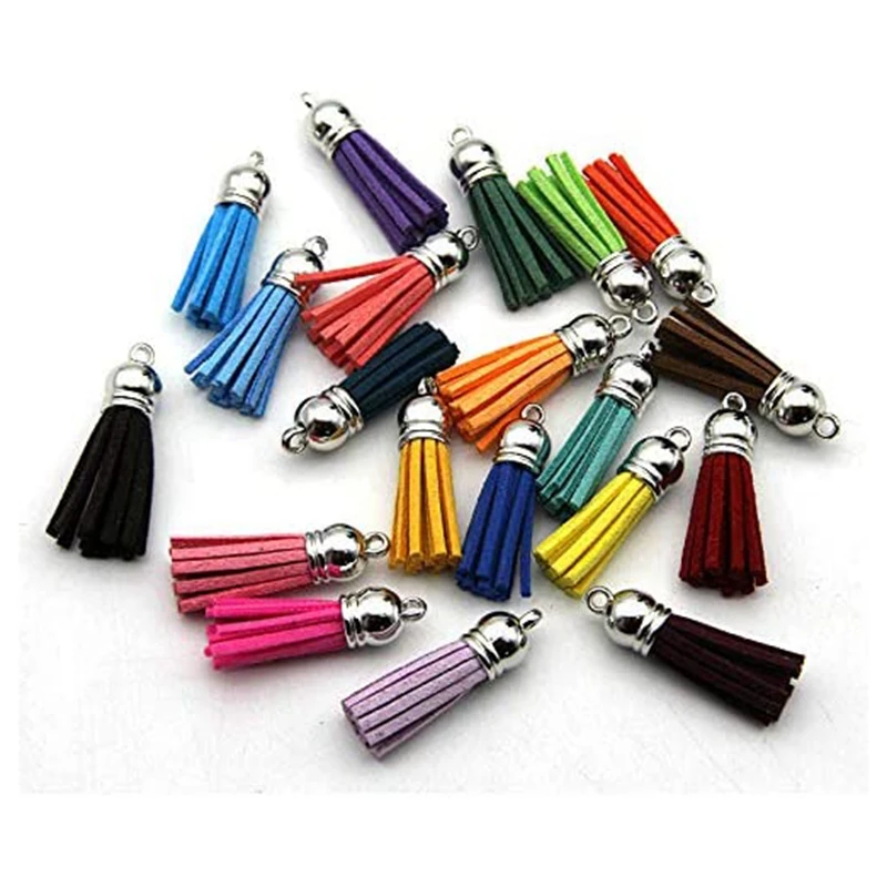 140Pcs Keychain Bulk Set for DIY Leather Pendants Keychain Acrylic Jewelry Accessories