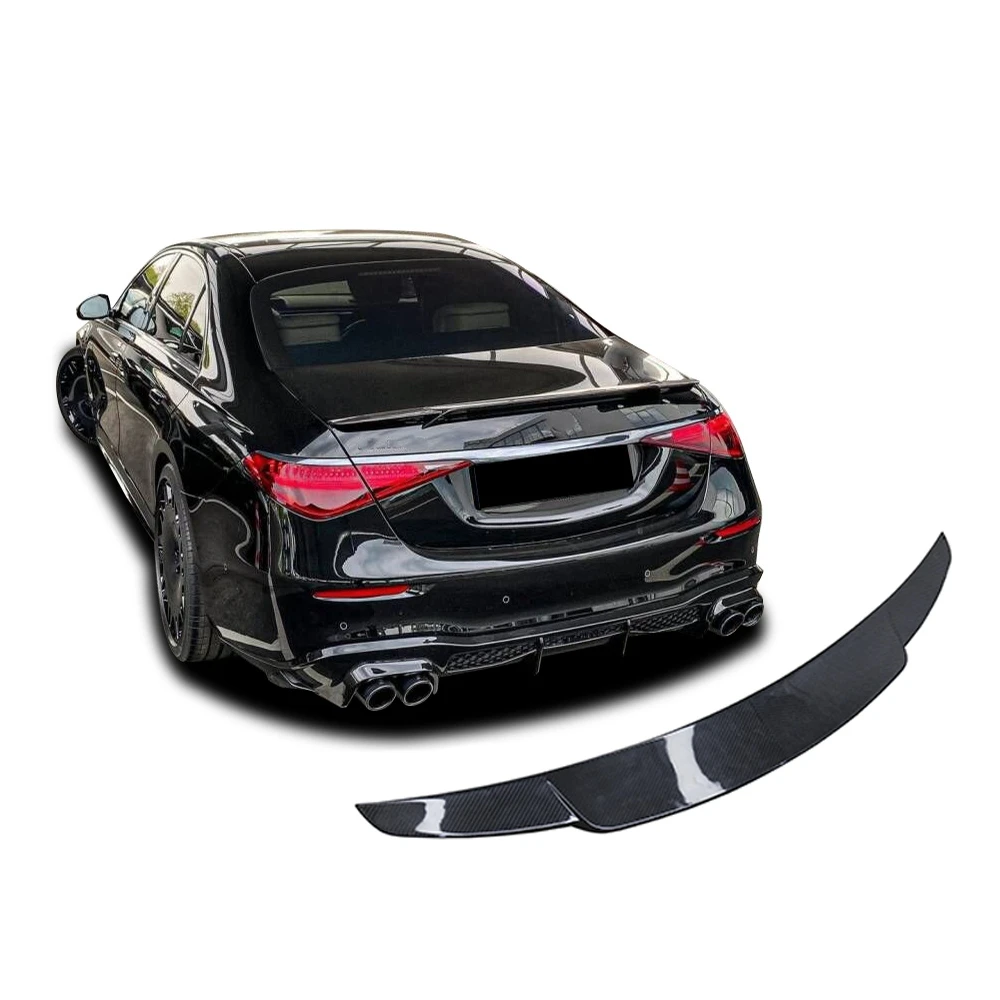 

Задний спойлер для Mercedes-Benz S-класса W223, обновленный, в стиле Brabus, из сухого карбона, для крышки багажника, в стиле «утиный хвост»