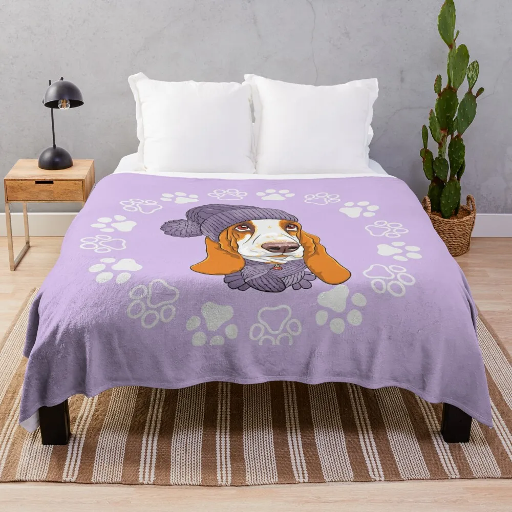 Basset Hound Throw Blanket Thin Moving Blankets