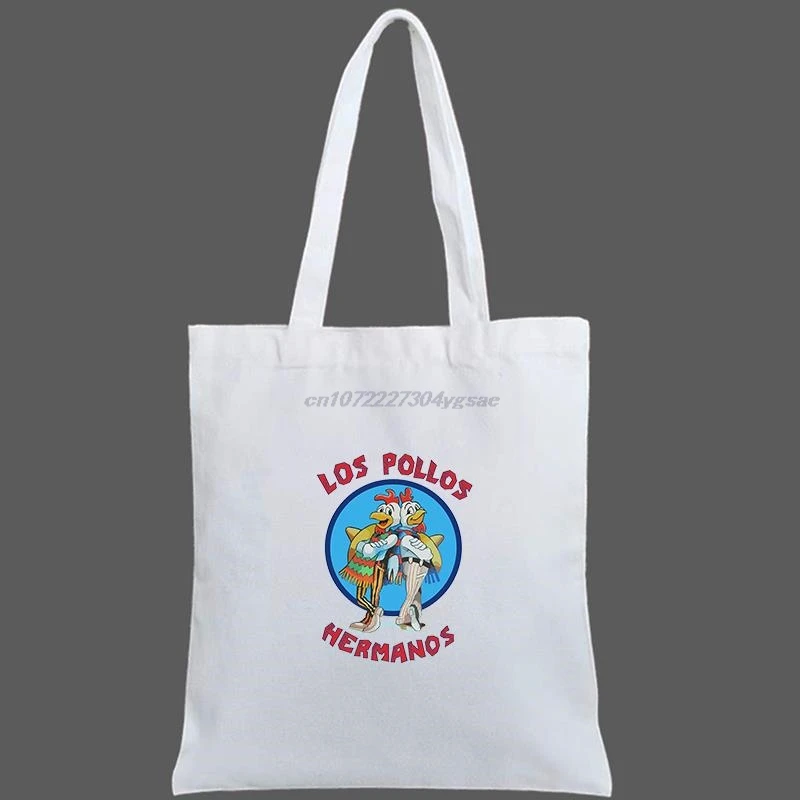 Los Pollos Funny Retro Vintage Eco Women Shoulder Bags Handbag Canvas Shopping Bag Casual Large Ladies Travel Bags