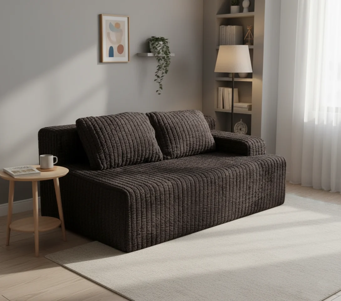 

aqItalian Sofa Sectional Vacuum Sofa Corduroy Convertible Compressed Sofa Bed in Stock Comfortable Fluffy Living Room Furniture%