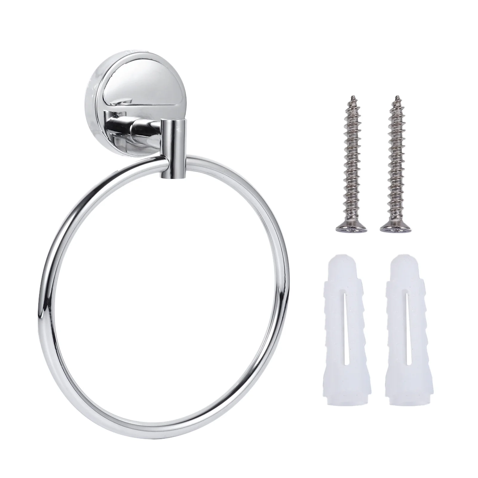 

Bathroom Towel Ring Stainless Steel Wall Mount Towel Hook Elegant Damp Resistant Rustproof Kitchen Bathroom Accessory