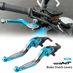 For CFMOTO 450MT MT450 450 MT 2023 2024 Motorcycle Adjustable Brake Clutch Lever Clutch Brake Anti-Fall Break Folding CNC