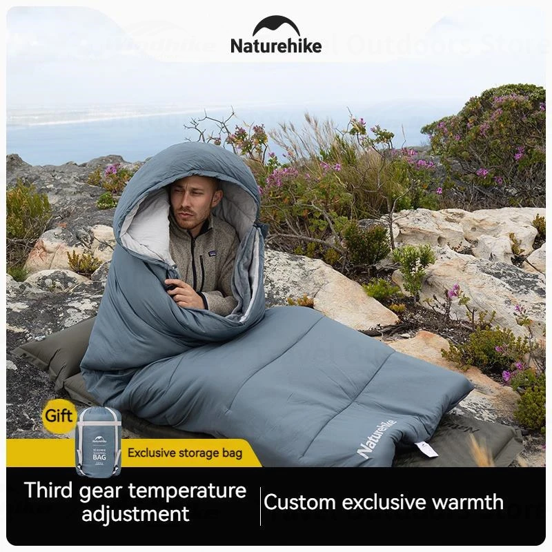 

Naturehike Double Layer Sleeping Bag Sleeping Bag W/ Multifunction Liner Regular/Electric Blanket Flannel Shawl Cloak Removable