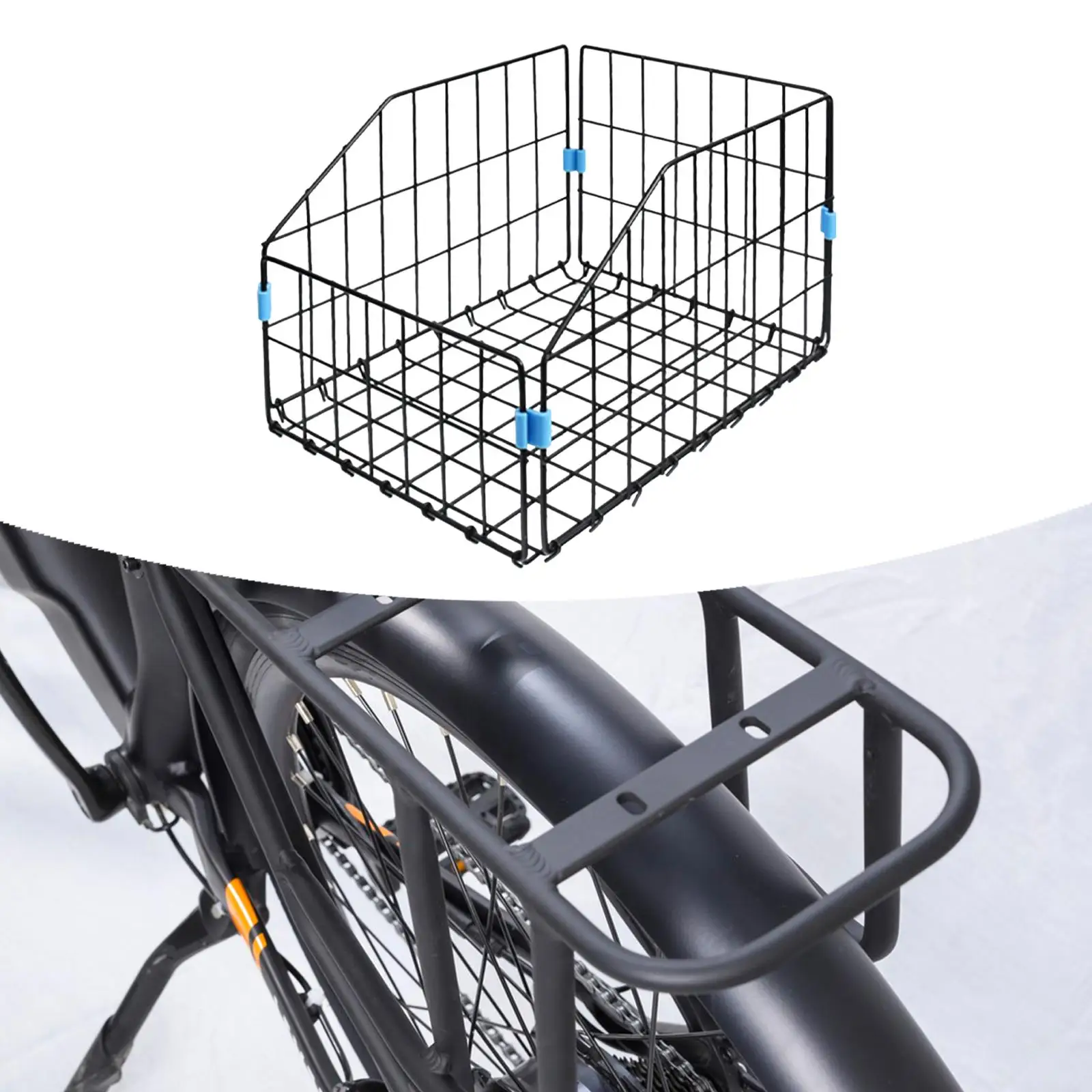 

Складная задняя корзина для велосипеда, легкая, практичная, простая в установке, из железа, экономит место, премиум-качество, большая вместимость