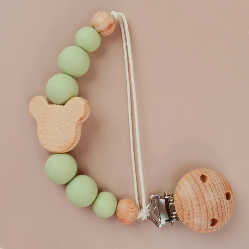 NEW Personalized Baby Pacifier Clip Custom Name Infant Dummy Clips Baby Souvenir Newborn Gift Wood Baby Supplies New Mother Gift