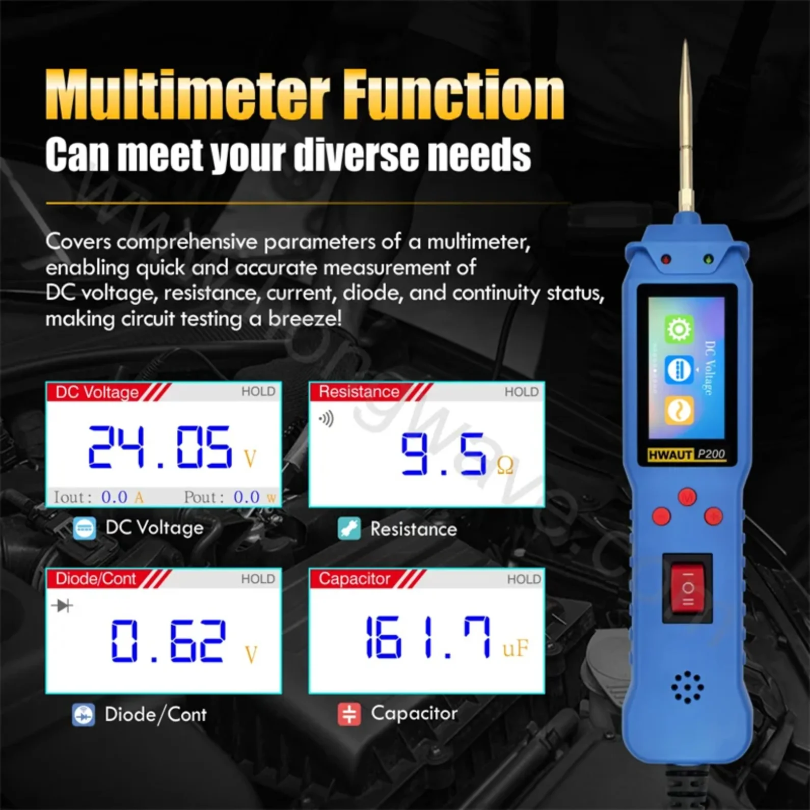 Powerprobe Electrical System Diagnostic Tool Motorcycle Automotive Circuit Tester Power Circuit Probe Kit 12-24V