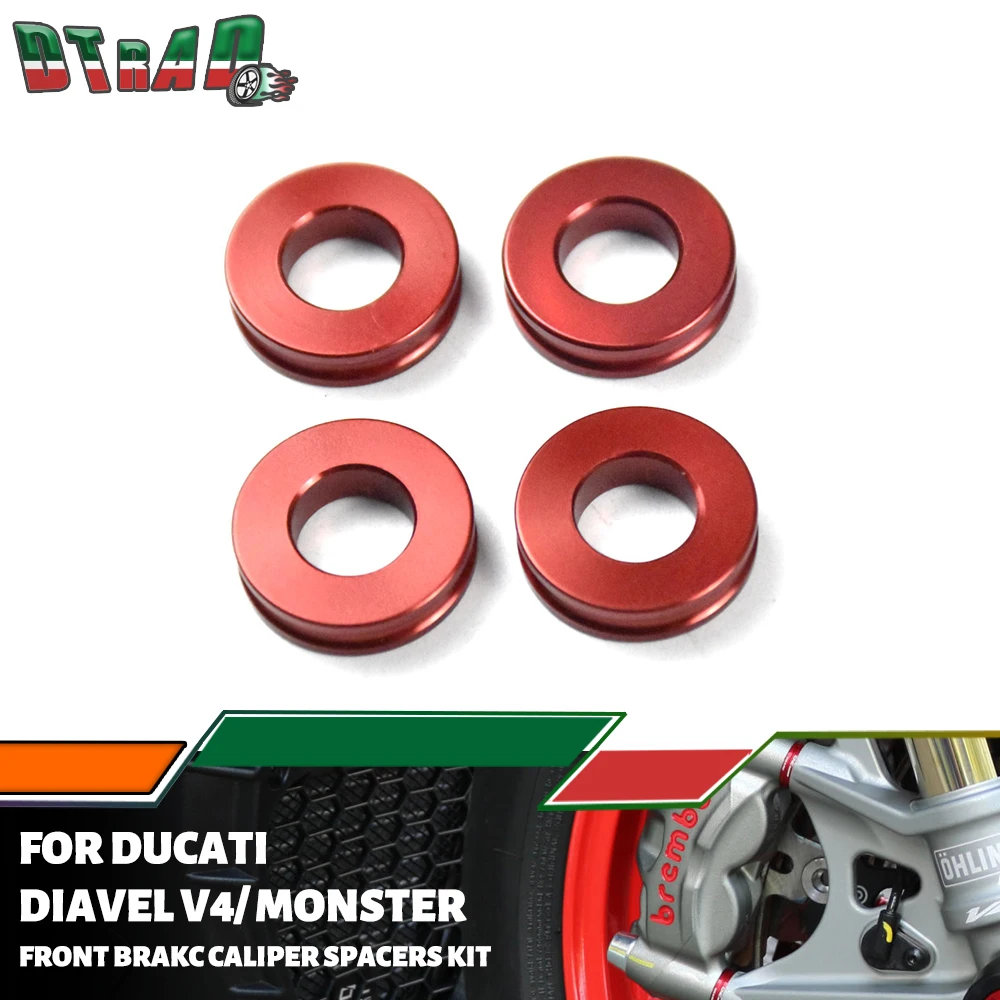 For DUCATI Diavel V4 Monster 1200 S R Multistrada 1200 1260 Pikes Peak CNC Aluminum Front Brake Caliper Spacers Kit Decorate Cap