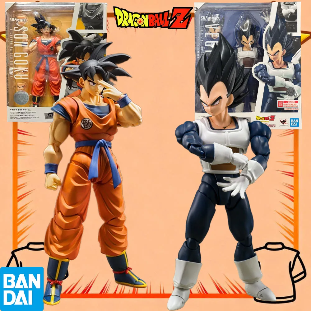 

100% Authentic In Stock Bandai S.H.Figuarts Dragon Ball Z Vegeta & Son Goku (Battle Opening) Action Figure Collection Model Toy