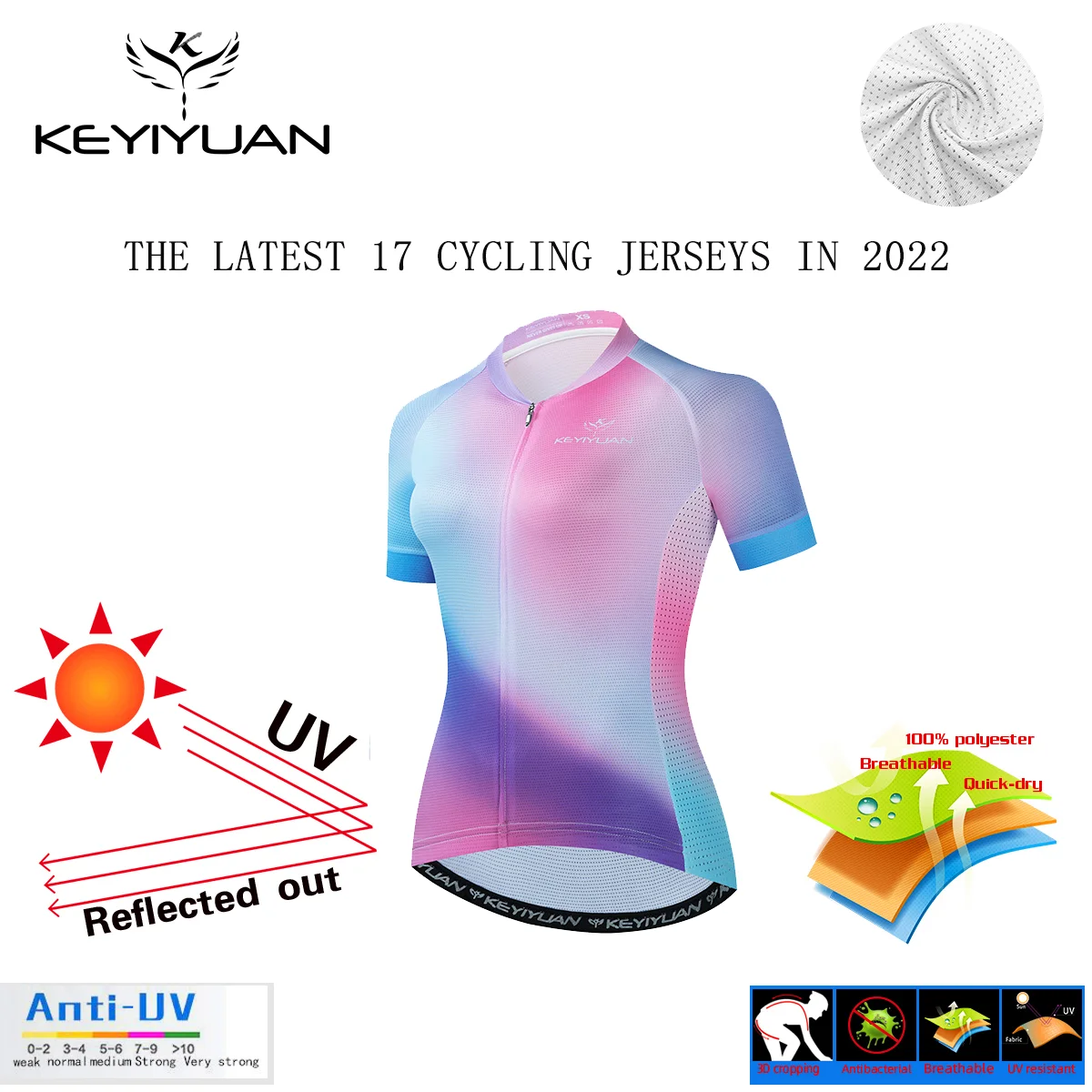 2025 KEYIYUAN MTB Women Short Sleeve Cycling Jersey Bike Shirts Top Bicycle Clothing Maillot Ciclismo Mujer Verano Camisa Mtb