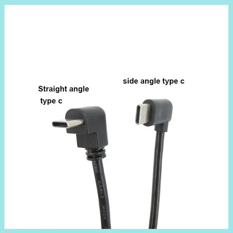 1/2/5PCS 1m USB To Type-C Data Cable Straight Bend/side Bend Type Data Cable 3A Fast 90°up And Down Bend Charging Cable B2