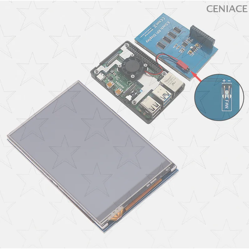 

Дисплей Raspberry Pi A DIY — сенсорный экран 3,5 дюйма с разрешением 320 × 480 и стилусом