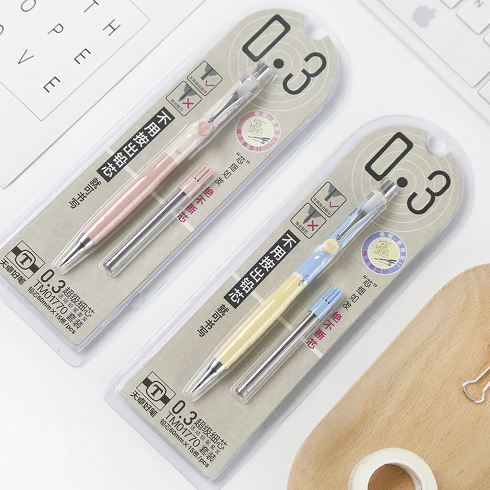 

Mechanical Set 0.3Mm Automatic Pencils Refill Leads Retractable Tip For Writing Drawing Drafting Pencil Automatic