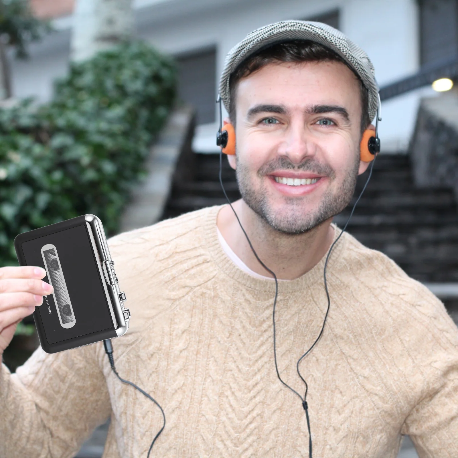 

USB Cassette to Mp3 Converter Premium ABS Metal Material Portable Music Player with Detachable Speaker Long-Lasting Use Audio