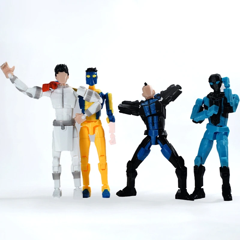 3D Printed Mighty Hero Boy Action Figure Multi-Jointed Movable Superhero Model Collectible Desk Ornament Gifts for Kids Adults