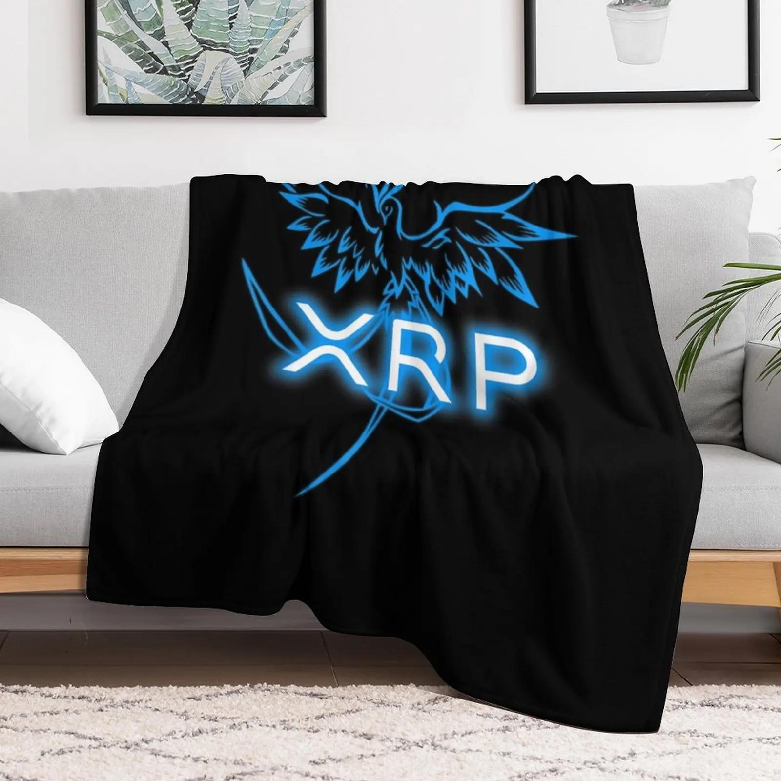 XRP cryptocurrency - XRP Throw Blanket Luxury Picnic Hairys Plaid Blankets