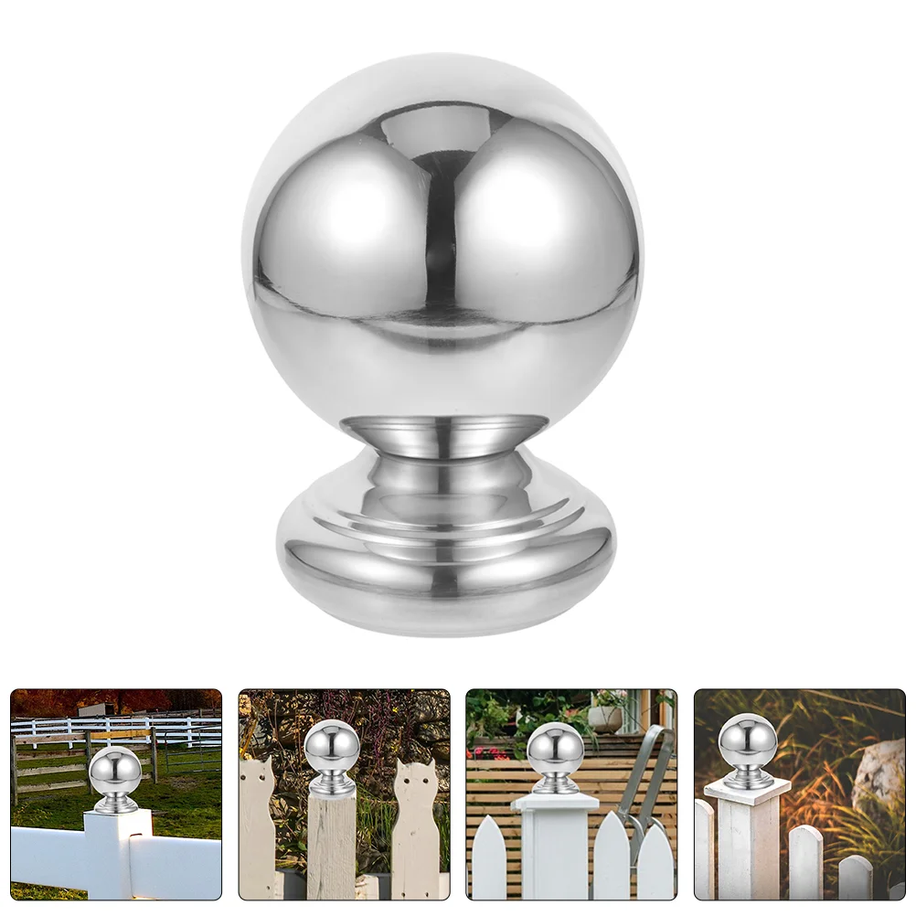 

2 Pcs Garden Decorative Column Caps Fence Covers Metal Head Gate Finials Topper Farmhouse Balls Supply Fences