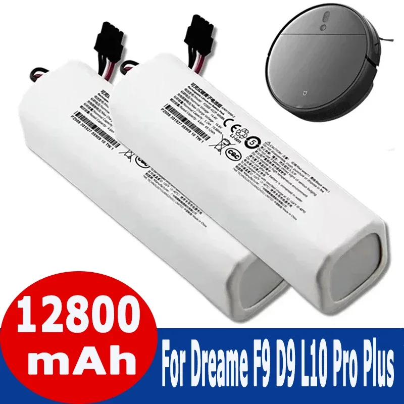 14.4V 12800mAh Robotic Vacuum Cleaner Replacement Battery For Dreame F9 D9 L10 Pro Plus RLS3 RLS5 RLS5L RLS5D Part