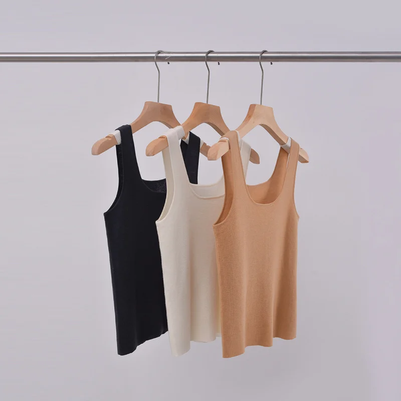 

25 Spring New Wool Sweater Women U-Neck Sleeveless Pullover Knitted Vest Sweet Cute Top