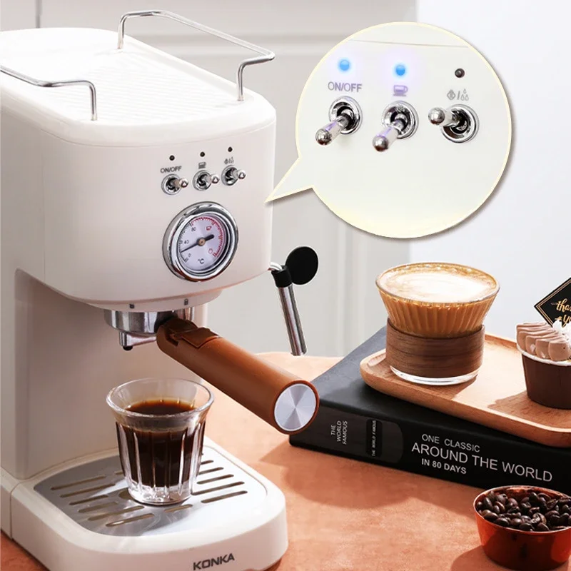 Semi-automatic Espresso Machine Household Small Handle Capsule Coffee Machine High Pressure Extraction Espresso Coffee Maker