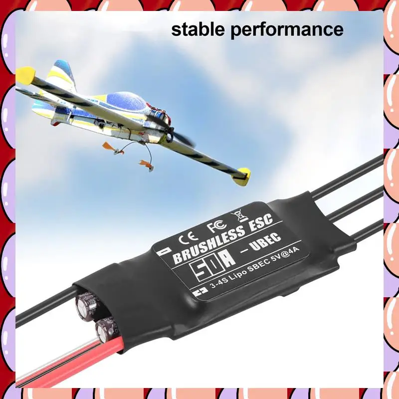 A72Z 50A Brushless ESC 2-3S Lipo Support BEC Output With Programming Card For RC Car Boat Aircraft DIY Parts