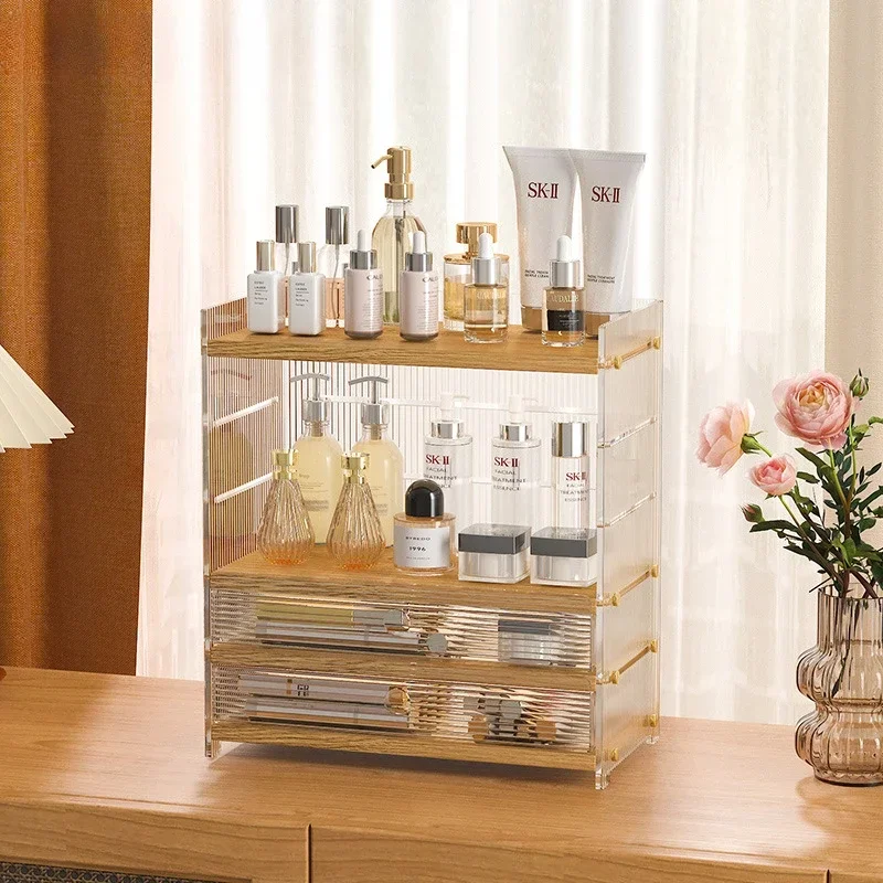 Acrylic Cosmetics Storage Box Drawer Type Skincare Dustproof Storage Rack Toilet Desktop Storage and Organization Rack