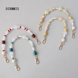 New Woman Bag Strap Accessory Candy Blue Red Acrylic Resin Beads Parts Luxury Handcrafted Wristband Women Cute Bag Handle Chain