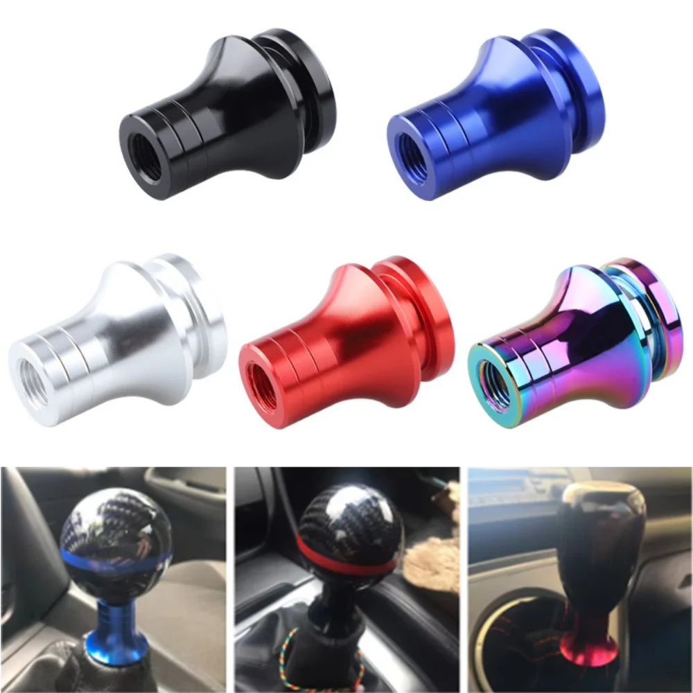 Universal M12*1.25 Thread Shift Knob Boot Retainer Adapter Manual Gear Shifter Red / Black