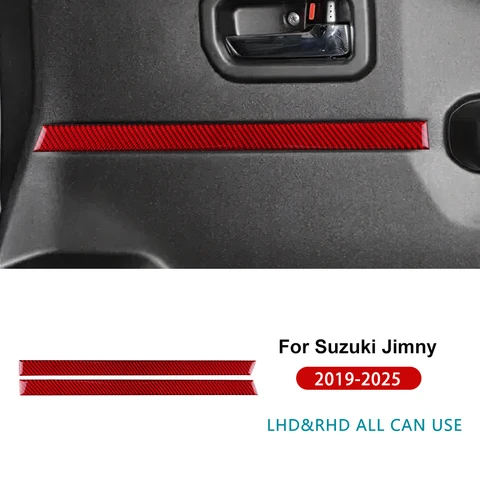 Настоящая мягкая наклейка из углеродного волокна для Suzuki Jimny JB74 JB64 2019 2020 2021 2022 2023 2024 2025 LHD RHD, декоративная отделка двери автомобиля