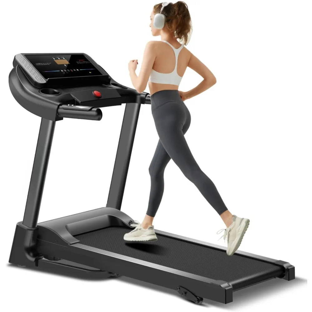 

Fitness Home Auto-Folding Incline Treadmill with Pulse Sensors, 3.0 HP Quiet Brushless, 8.7 MPH, 300 lbs Capacity