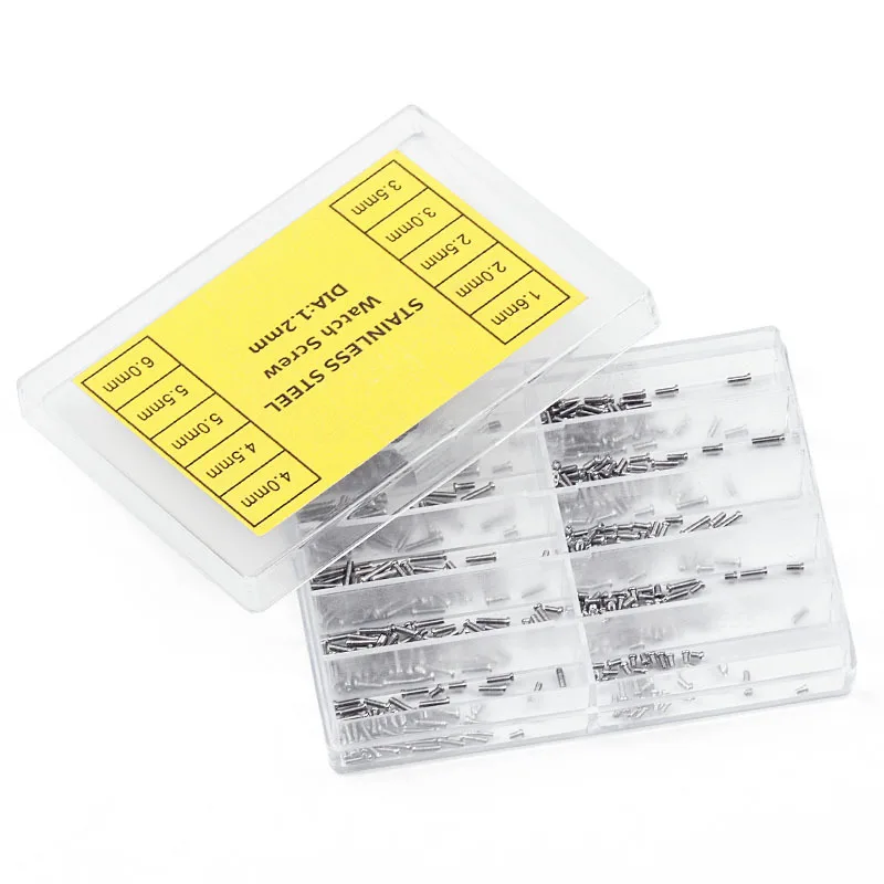 Инструмент для ремонта, дневные винты, гайки, нержавеющая сталь, 1,2 мм, крестообразный набор, 10 видов аксессуаров для часов