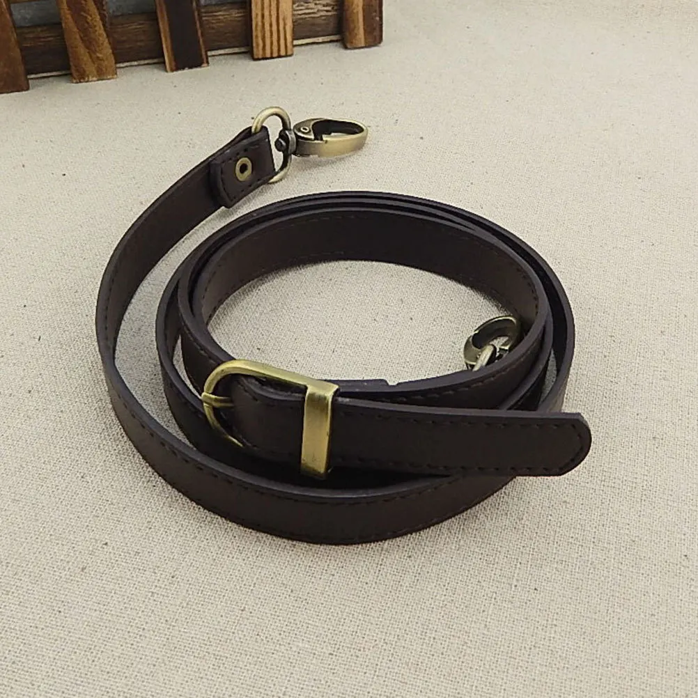 

1pc 120Cm Adjustable Cowhide Shoulder Strap For Bag Replacement Diy Crossbody Pouch Belt Deep Coffee Tote Bag