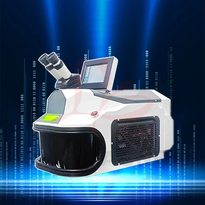 Saldatrice laser a fibra YAG 200W 100J Touch Screen Saldatore a punti per gioielli con controllo CCD Sistema di raffreddamento ad aria integrato per