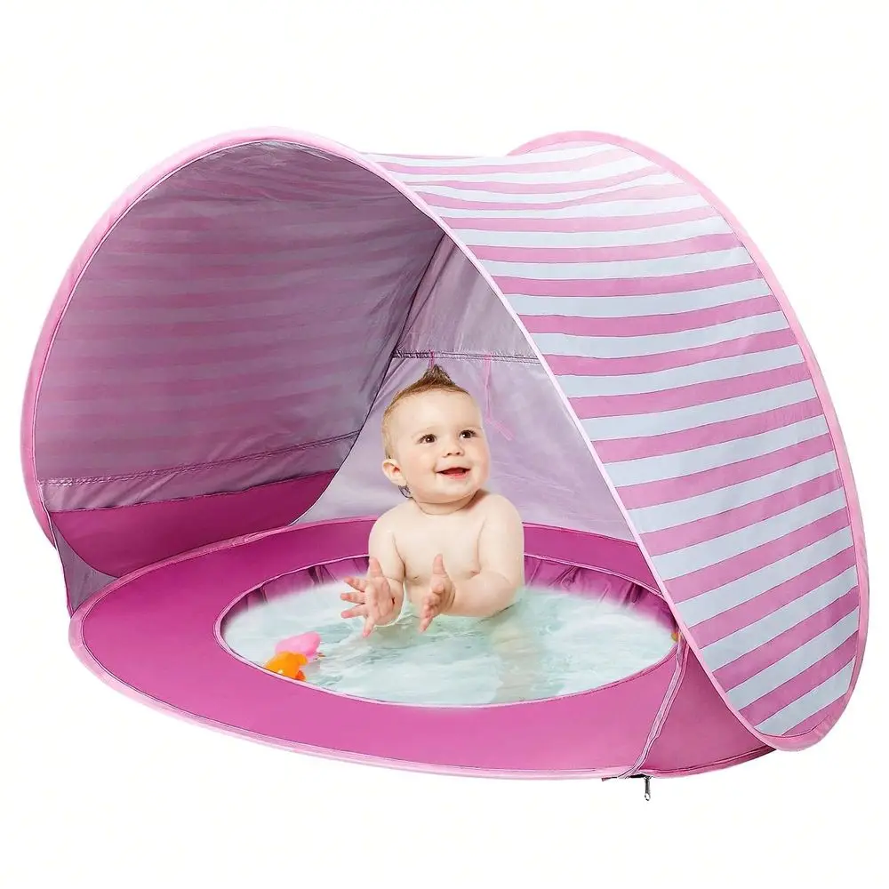 

Install PopUp Kids Beach Tent, Portable Children Sun Shade Pool Tent UPF 50 UV Protection Canopy, Suitable For Indoor And Outdo