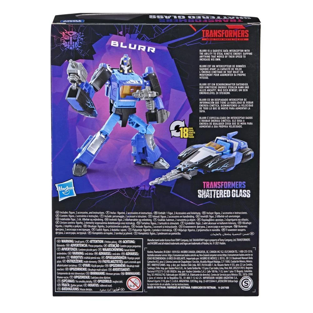 [In-Stock] Hasbro Transformers Shattered Glass Collection Blurr 14cm Deluxe Class Anime Model Ornament Figure Toys