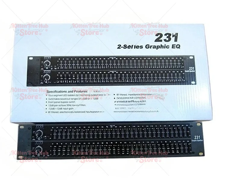 231/231S Dual 31-Band 2U Professional Graphic Equalizer, High Precision Stage & Home Audio EQ