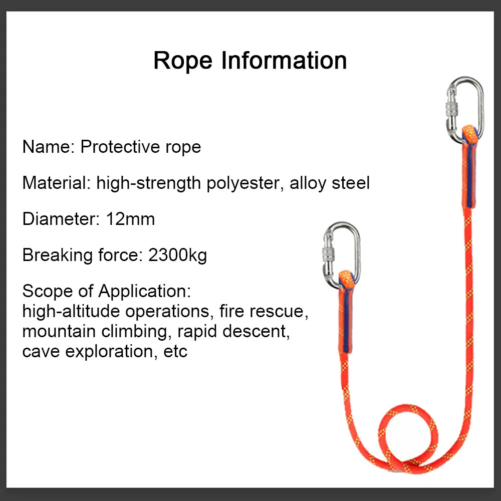 Cinturón de seguridad para trabajo de gran altitud, arnés de seguridad de tres puntos para escalada en roca al aire libre, equipo de protección para