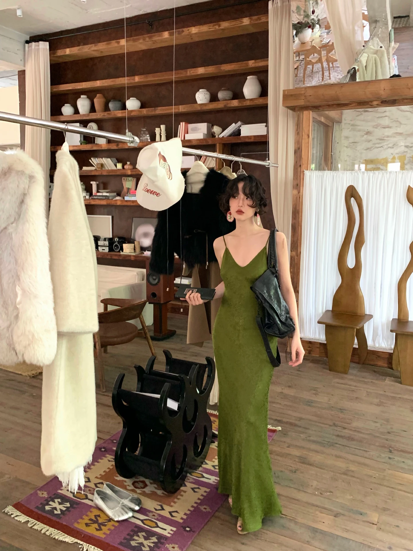 

Retro Silk Dress with Hidden Pattern V-Neck Strapless Spring Summer Casual Elegant Vintage 100% Silk Plain Color Wrap Dress