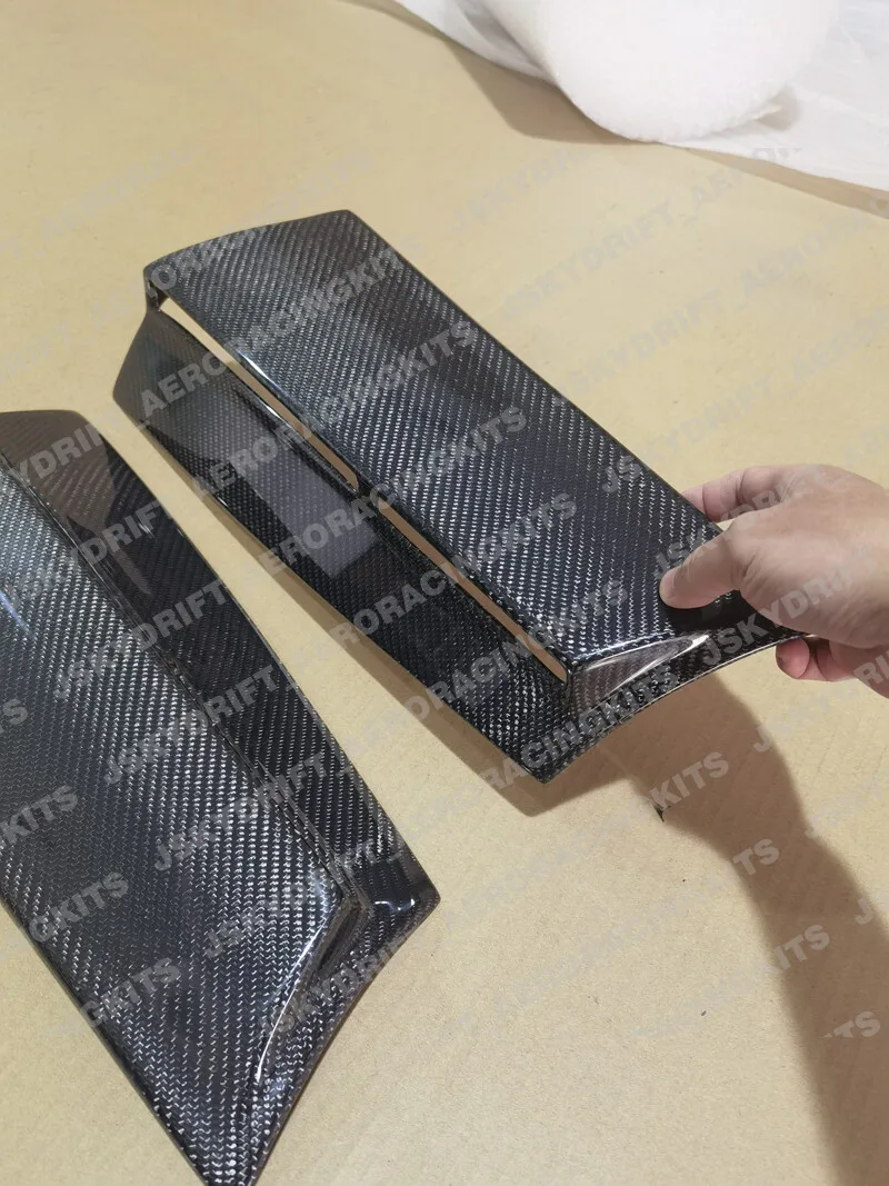 For Mini Cooper S R56 Carbon fiber C-Pillar Extension Addon Stick Cover 2pcs