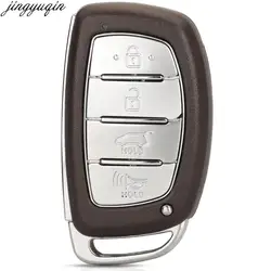 Jingyuqin 4 Buttons Smart Car Key Shell For Hyundai Tucson 2016 2017 2018 2019 2020 Without Battery Holder Remote Fob Case