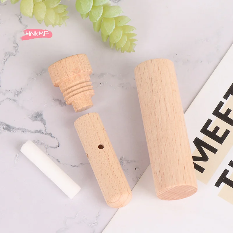 H-1PCS Ätherisches Öl Aroma-Holzdiffusor Inhalator mit Dochten, Vernebler für Verpackungsöle, Aromatherapie-Naseninhalator