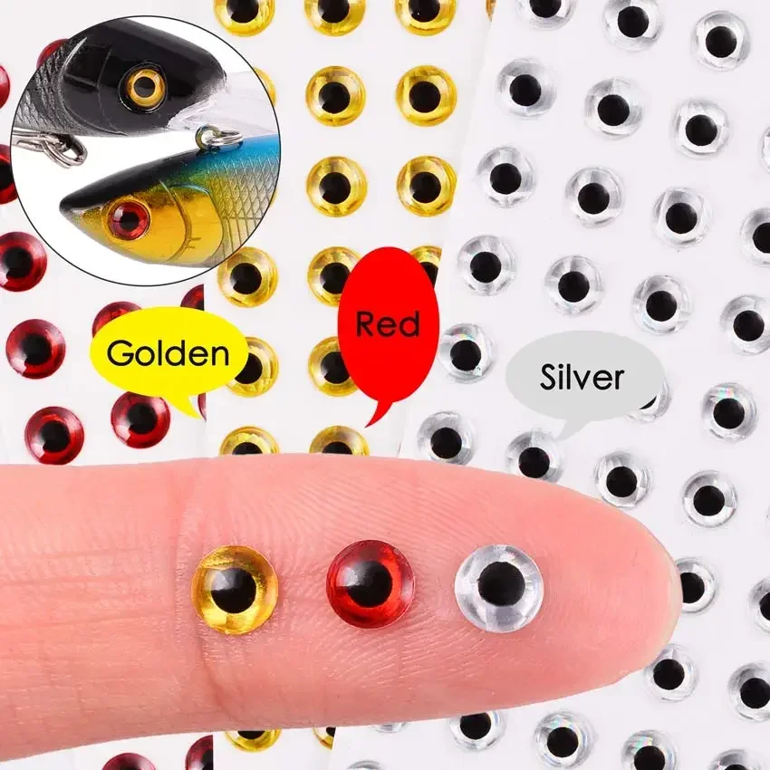 Ojos holográficos 3D para señuelos de pesca 3-9mm DIY - imagen 5