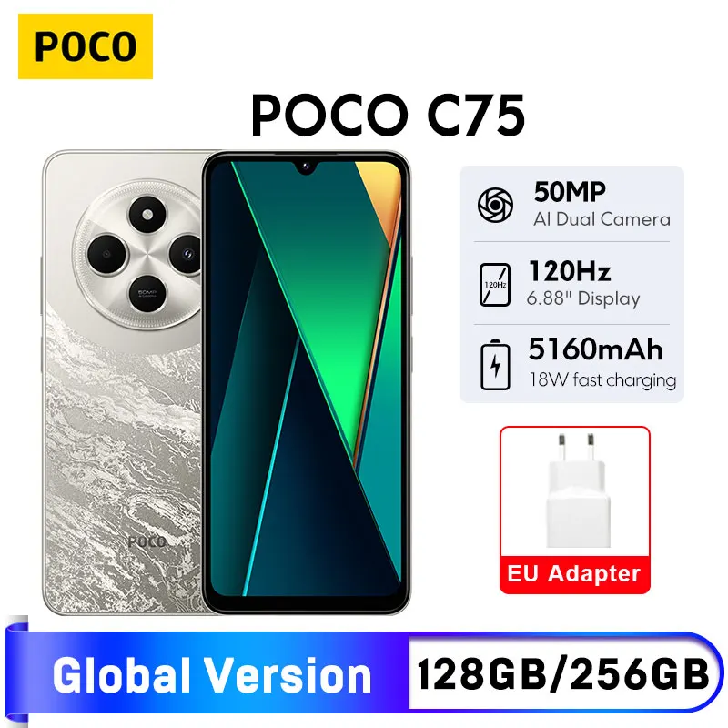 POCO C75 Global Version Smartphone NFC 128GB 256GB 6.88\