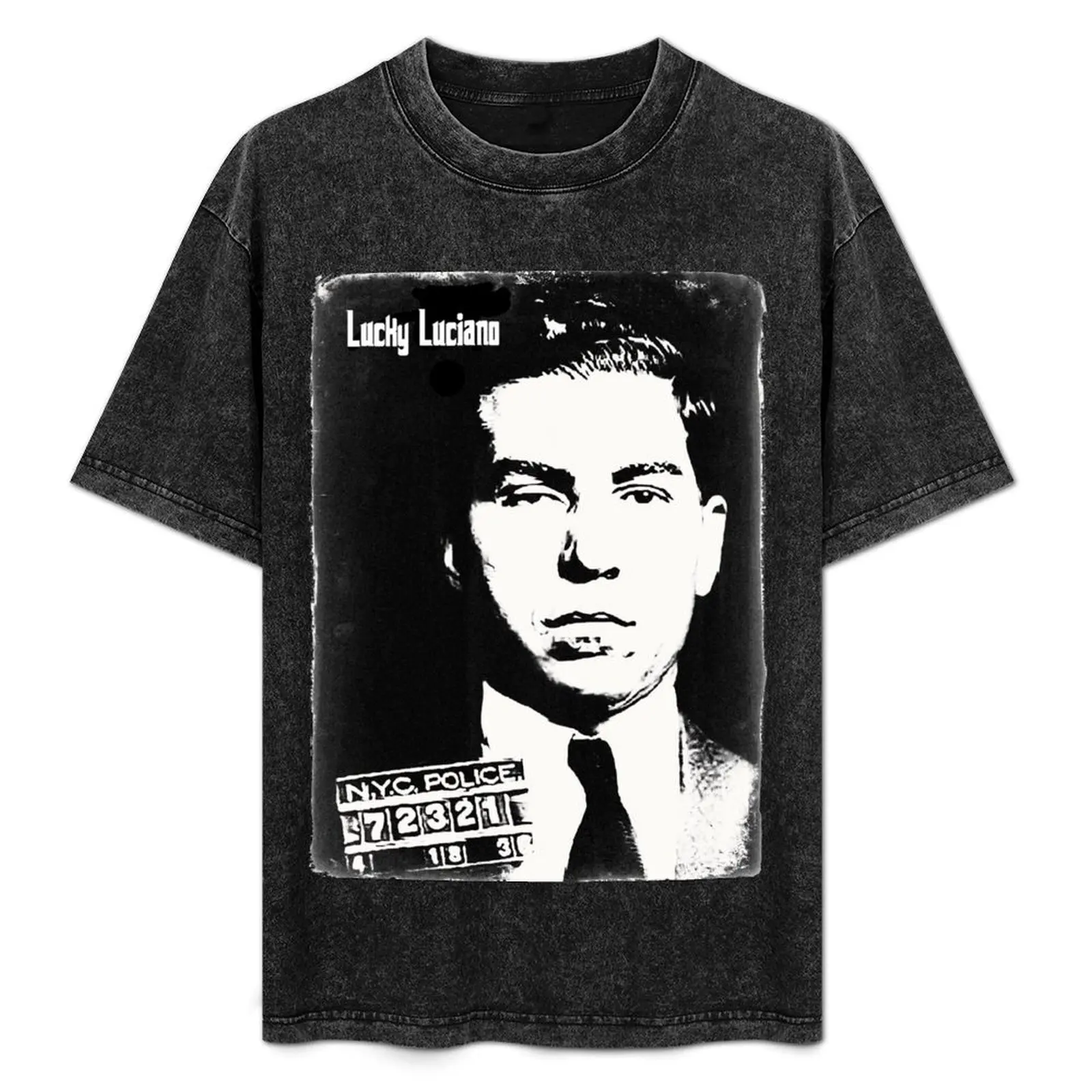 

Lucky Luciano White Version T-Shirt Big Size Short Sleeve Casual Top