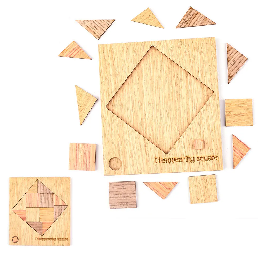 

"The Vanishing Rhombus" Jigsaw Puzzle Stress Relief Toy High Difficulty Wooden Brain Teaser Children's Creative Gifts UG395