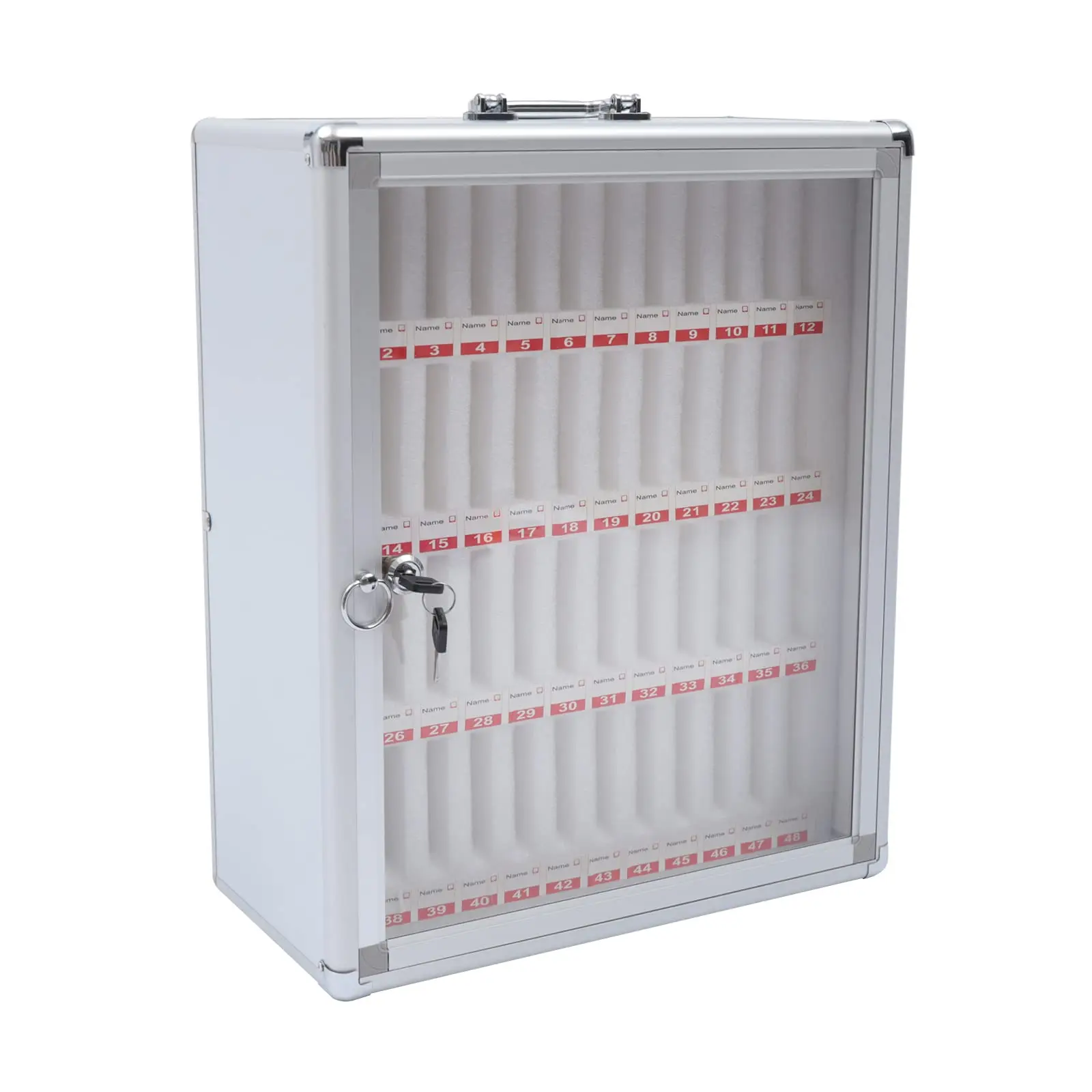 

48 Slots Aluminum Alloy Cell Phone Lock Box, Cell Phone Locker for Classroom, Cell Phones Storage Cabinet Freestanding/Wall-Moun